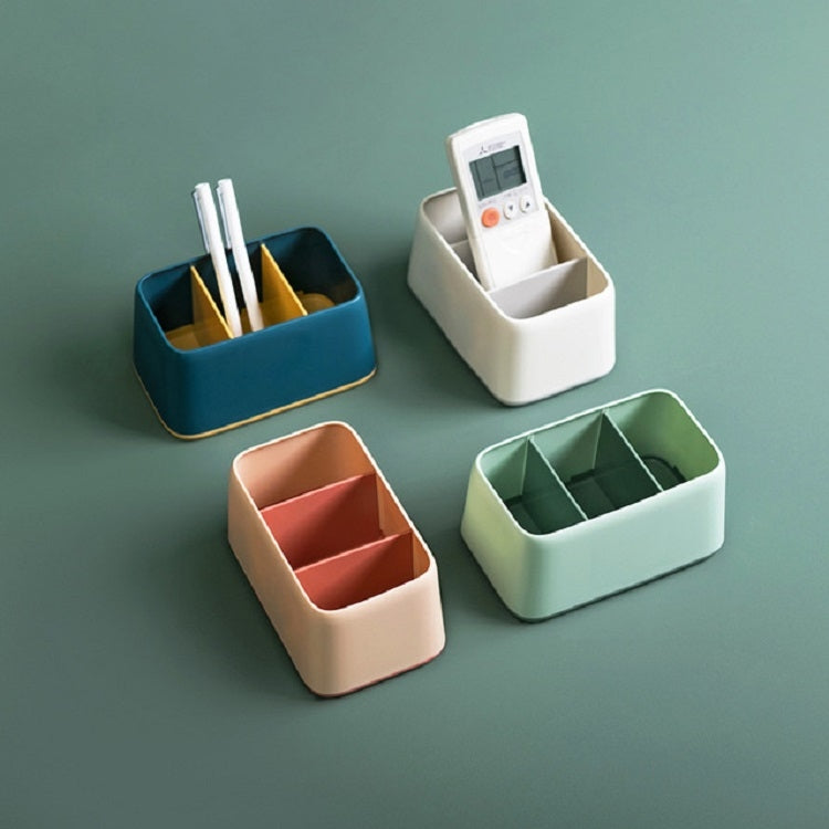 Matching Colors 3 Grids Desktop Organizing Storage Box Remote Control Fragmentation Small Object Placement Box
