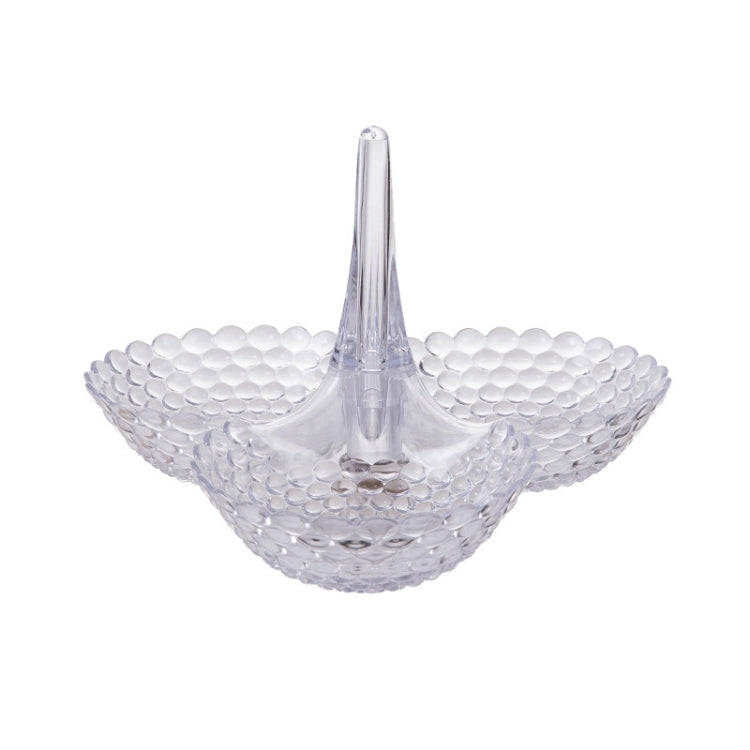 Fruit Storage Multi-layer Superimposed Fruit Tray Living Room Coffee Table Home Candy Tray, Color:Single Layer White
