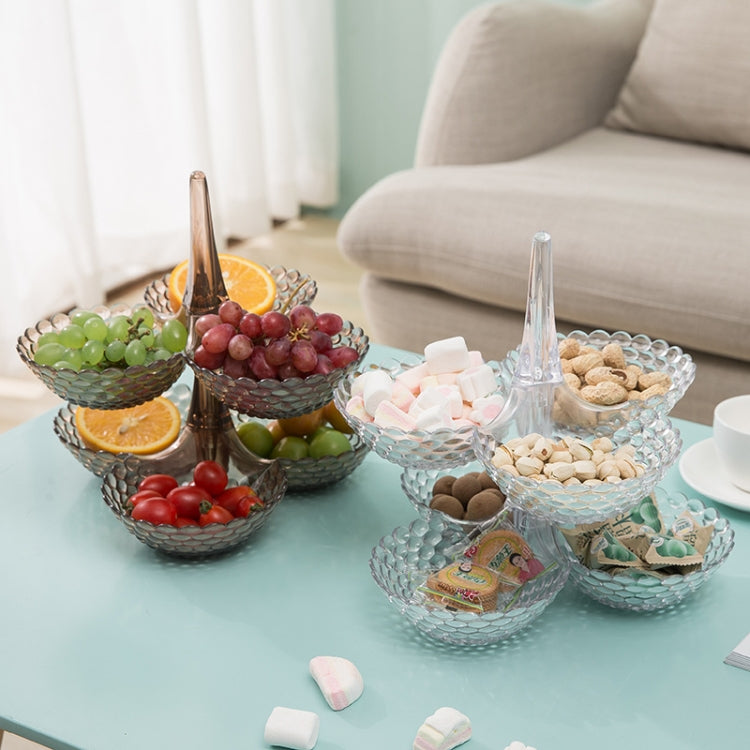 Fruit Storage Multi-layer Superimposed Fruit Tray Living Room Coffee Table Home Candy Tray, Color:Single Layer White