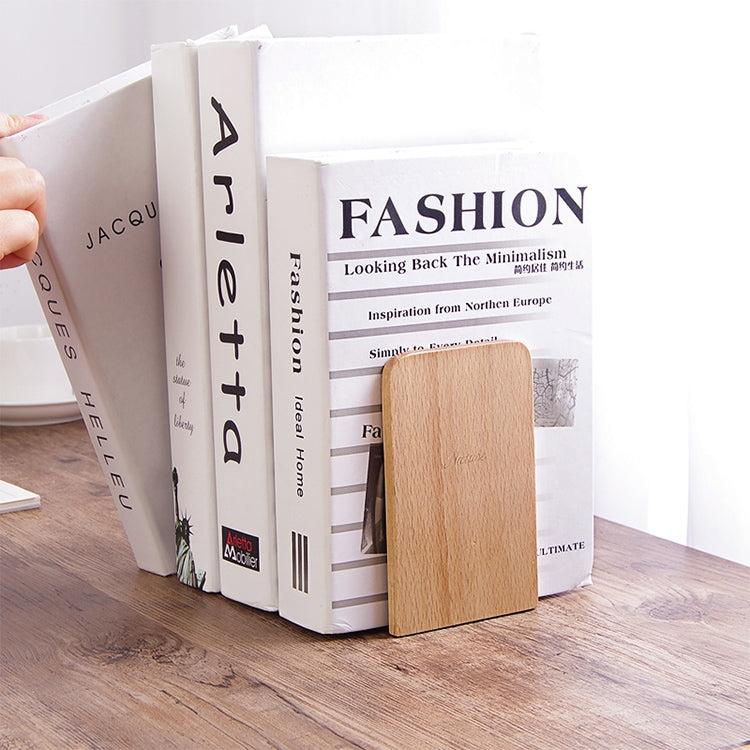 Anti-skid Bookends Shelf Holder Book Nature Wood Stand