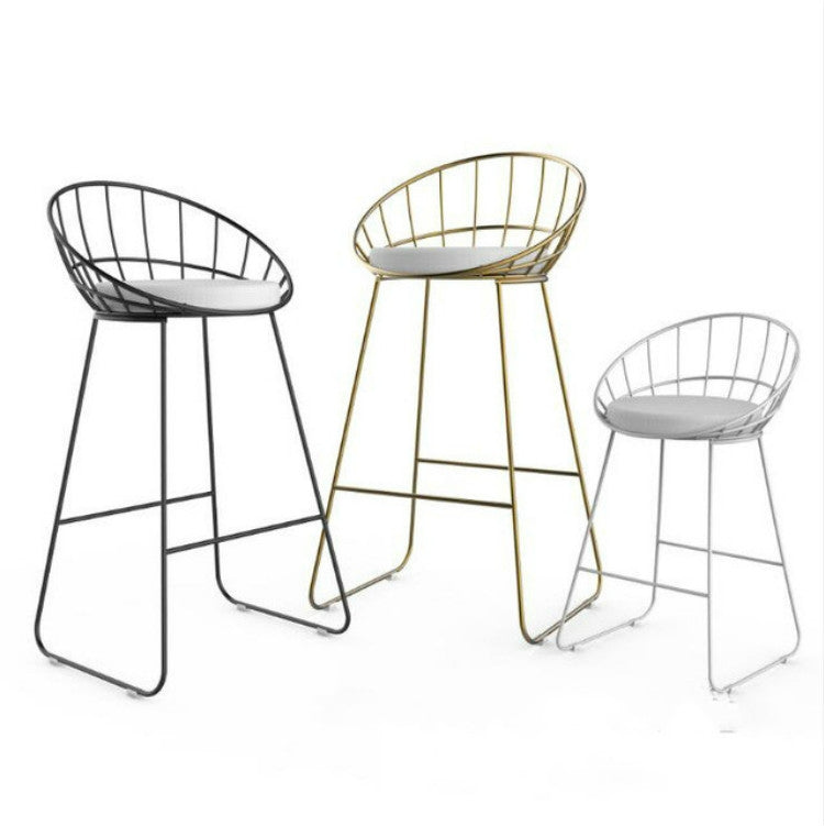 Simple High Stool Creative Casual Nordic Ring Cafe bBar Table and Chair, Size:High 45cm