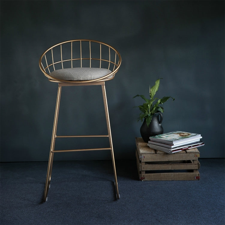 Simple High Stool Creative Casual Nordic Ring Cafe bBar Table and Chair, Size:High 45cm