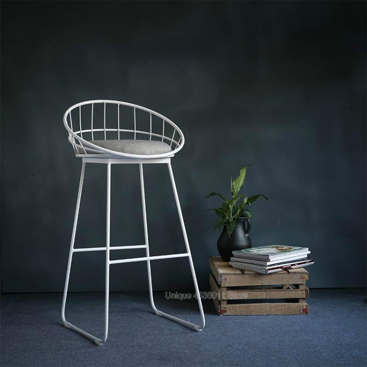 Simple High Stool Creative Casual Nordic Ring Cafe bBar Table and Chair, Size:High 45cm