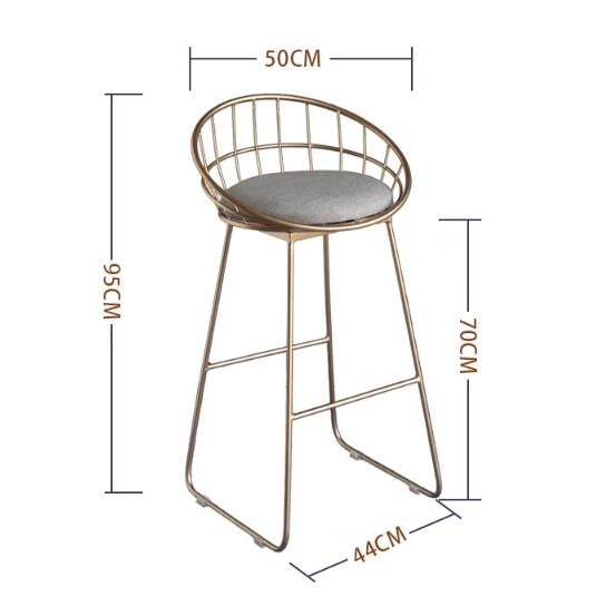 Simple High Stool Creative Casual Nordic Ring Cafe bBar Table and Chair, Size:High 45cm