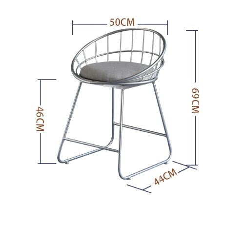 Simple High Stool Creative Casual Nordic Ring Cafe bBar Table and Chair, Size:High 65cm