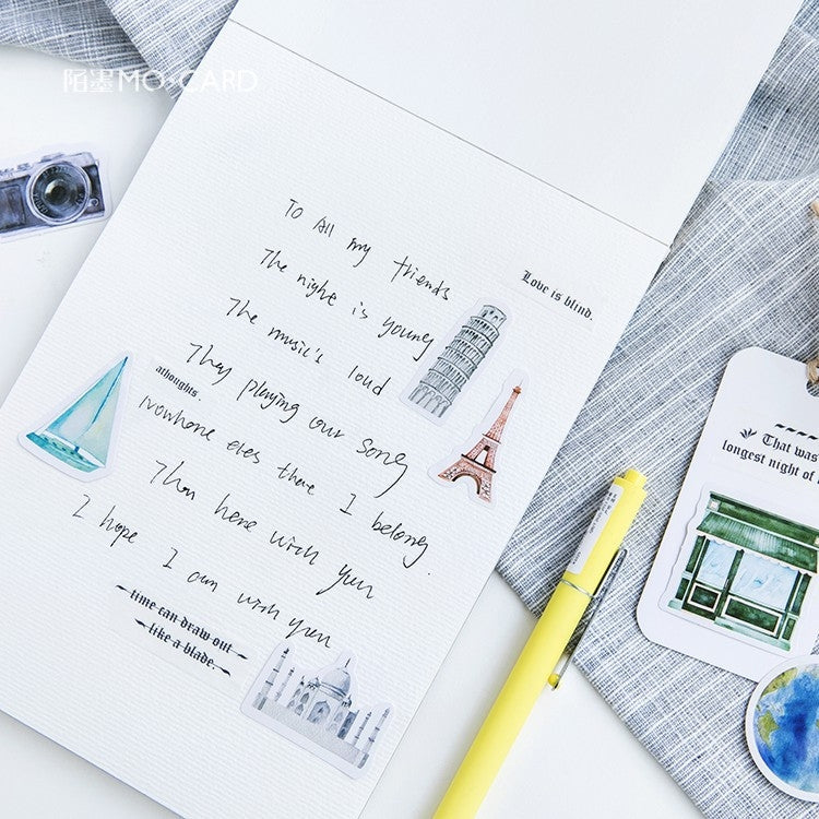 Travel Adhesive Decorative Stickers DIY Decoration Diary Stationery Stickers