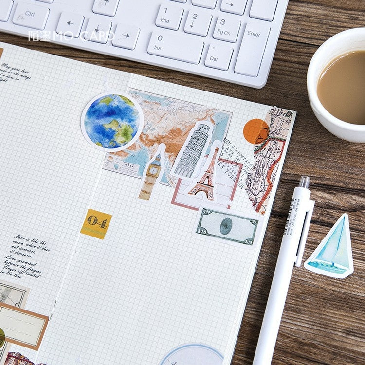 Travel Adhesive Decorative Stickers DIY Decoration Diary Stationery Stickers