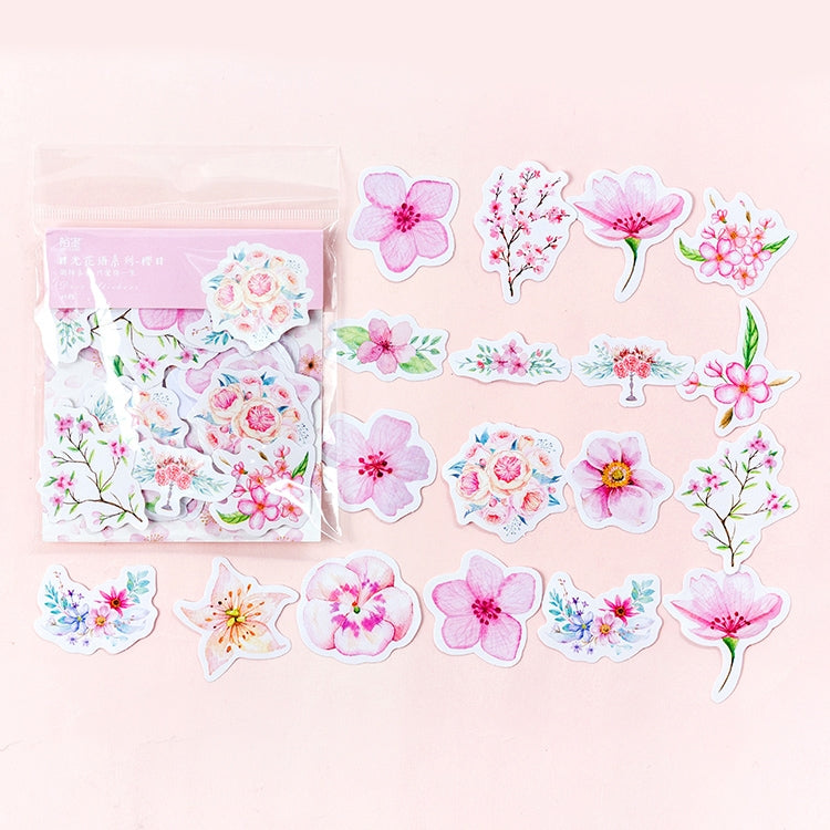 Journal Decoracion Cute Diary Flower Stickers Scrapbooking Flakes