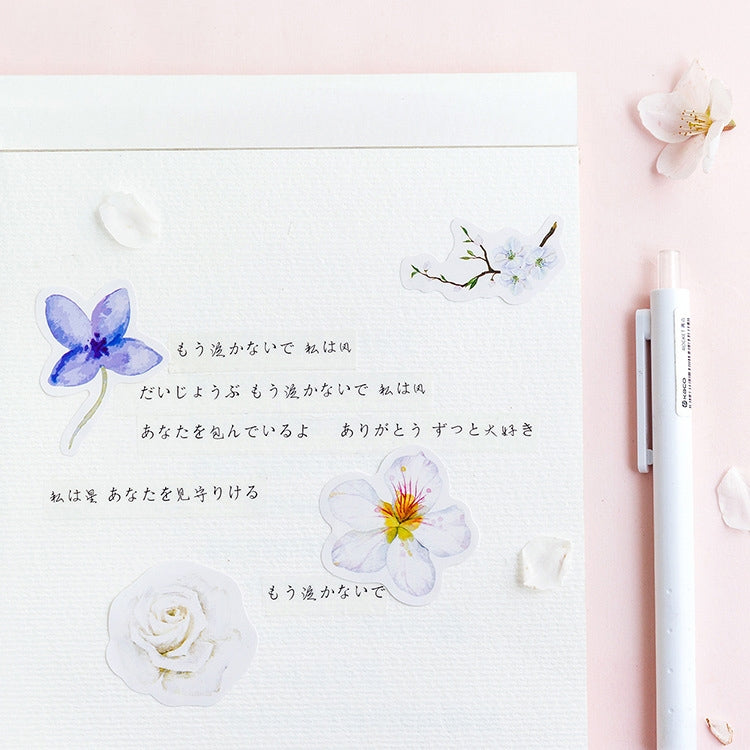 Journal Decoracion Cute Diary Flower Stickers Scrapbooking Flakes