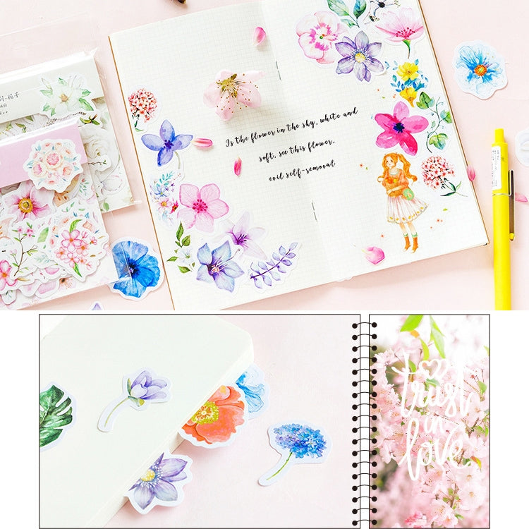 Journal Decoracion Cute Diary Flower Stickers Scrapbooking Flakes