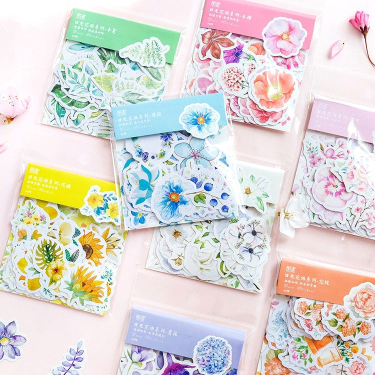 Journal Decoracion Cute Diary Flower Stickers Scrapbooking Flakes