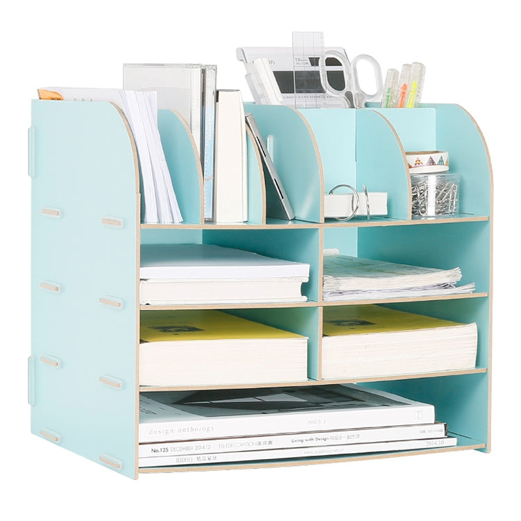 Wooden Office Storage Box Multi-layer Office File Rack Desktop File Cabinet