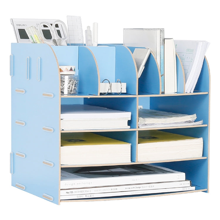 Wooden Office Storage Box Multi-layer Office File Rack Desktop File Cabinet