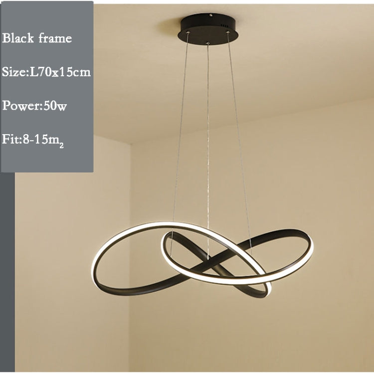 Simple and Creative Personality LED Living Room Bedroom Dining Room Chandelier, Diameter: 50cm, Light Color:Warm White(White)