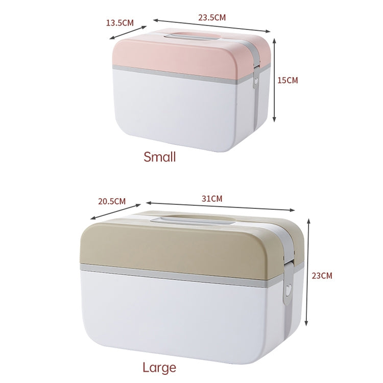 Multifunctional Household Dustproof Family Safety Emergency Storage Box Double-layer Medicine Case, Size:L
