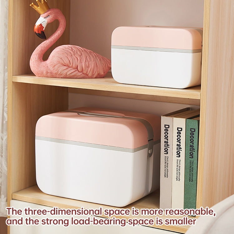 Multifunctional Household Dustproof Family Safety Emergency Storage Box Double-layer Medicine Case, Size:L