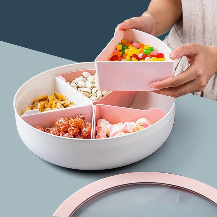 Detachable Dried Fruit Tray With Lid Living Room Candy Melon Seed Box Snack Sundries Storage Tray