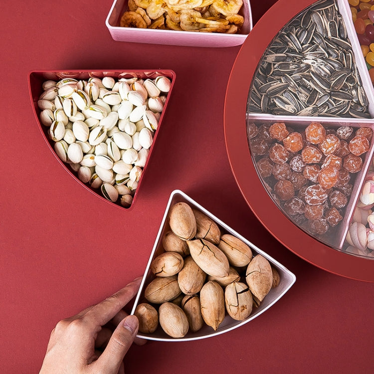Detachable Dried Fruit Tray With Lid Living Room Candy Melon Seed Box Snack Sundries Storage Tray