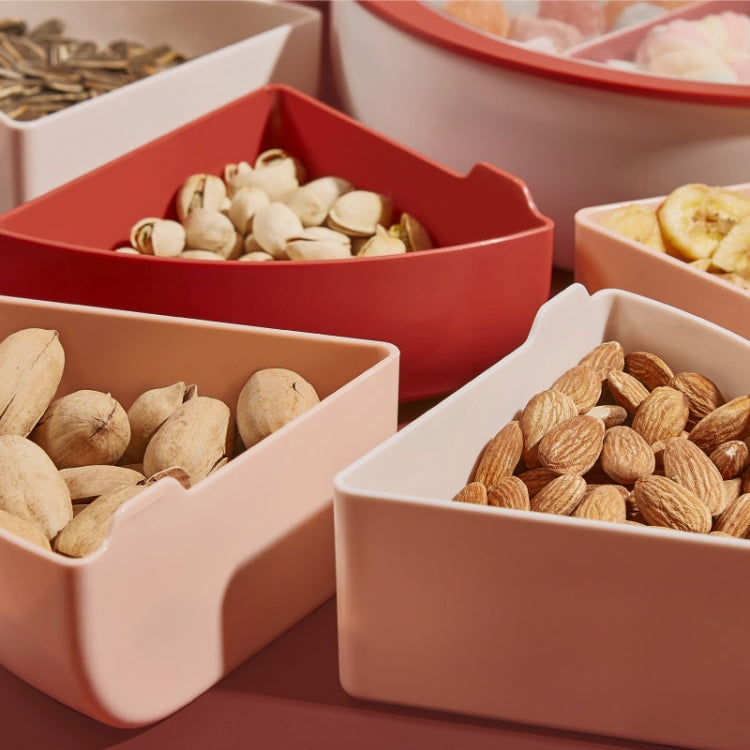 Detachable Dried Fruit Tray With Lid Living Room Candy Melon Seed Box Snack Sundries Storage Tray