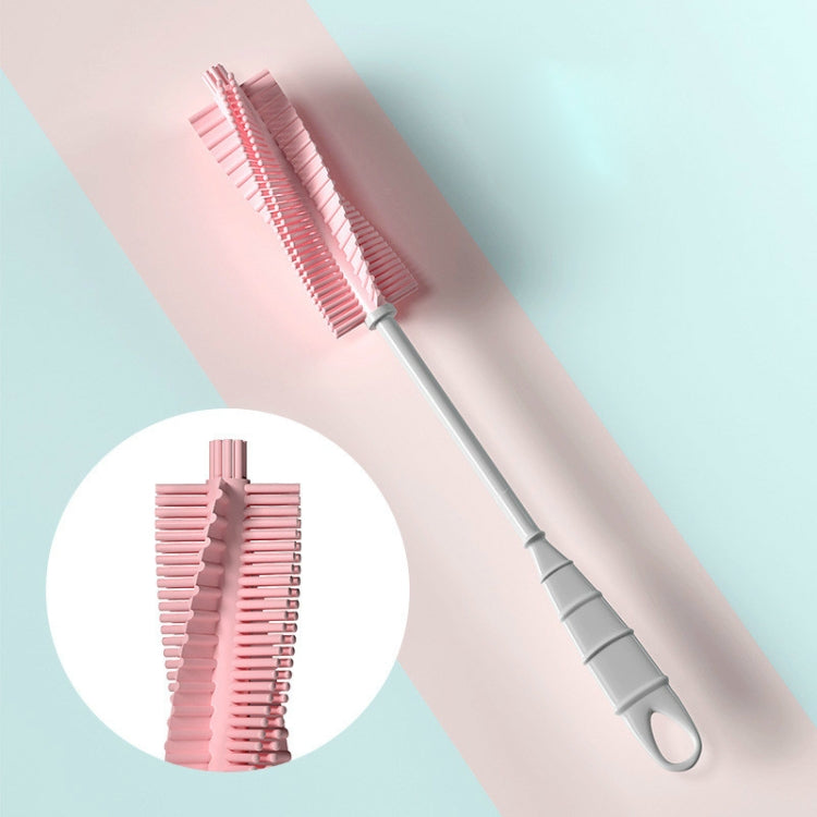 3 PCS Silicone Baby Bottle Long Handle Cup Cleaning Brush 360 Degree Rotating Bottle Brush