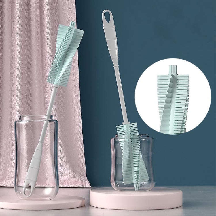 3 PCS Silicone Baby Bottle Long Handle Cup Cleaning Brush 360 Degree Rotating Bottle Brush
