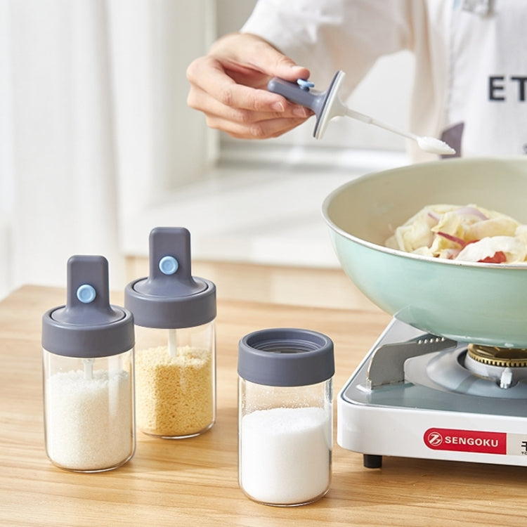 2 PCS Kitchen Seasoning Jar Set With Spoon & Lid