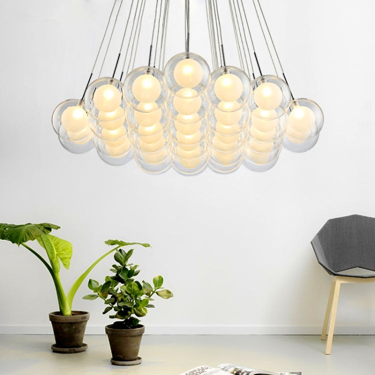 Modern LED Chandelier Living Room Hanging Lights Home Deco Lighting Dining Room Fixtures Nordic Bedroom Glass Ball Pendant Lamps, Lamp Diameter:Single Head 15cm