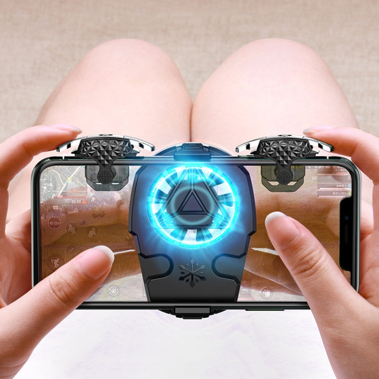 Z02 All-In-One Wind Cooling Mobile Phone Radiator Game Auxiliary Button Shooting Handle, Style:Single Radiator