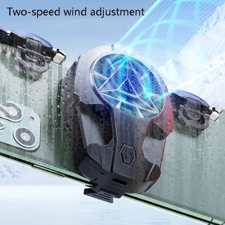 Z02 All-In-One Wind Cooling Mobile Phone Radiator Game Auxiliary Button Shooting Handle, Style:Single Radiator