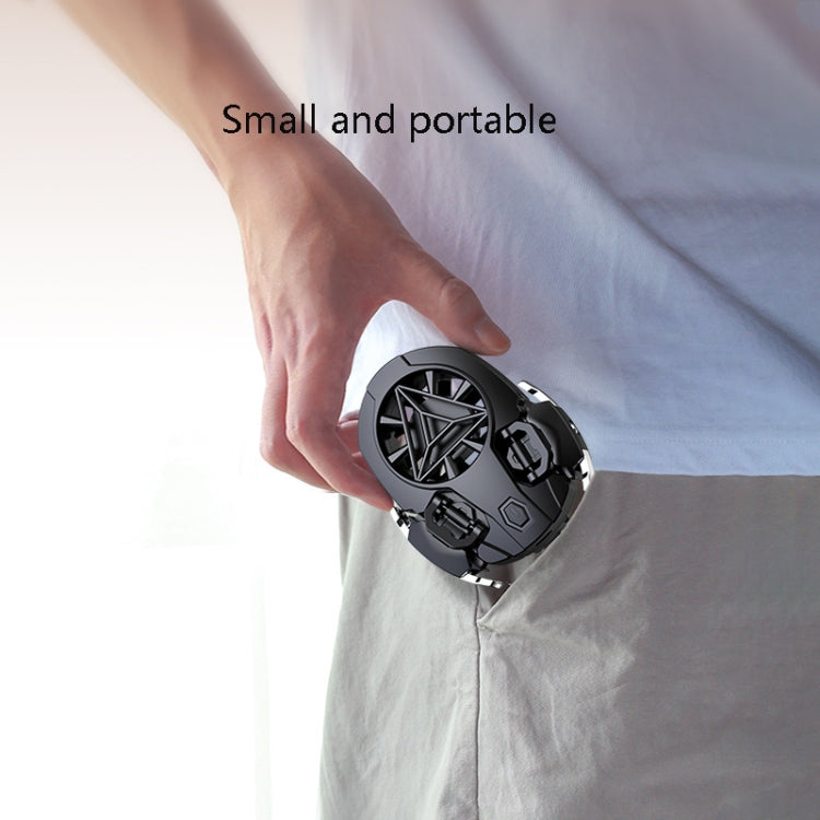 Z02 All-In-One Wind Cooling Mobile Phone Radiator Game Auxiliary Button Shooting Handle, Style:Single Radiator