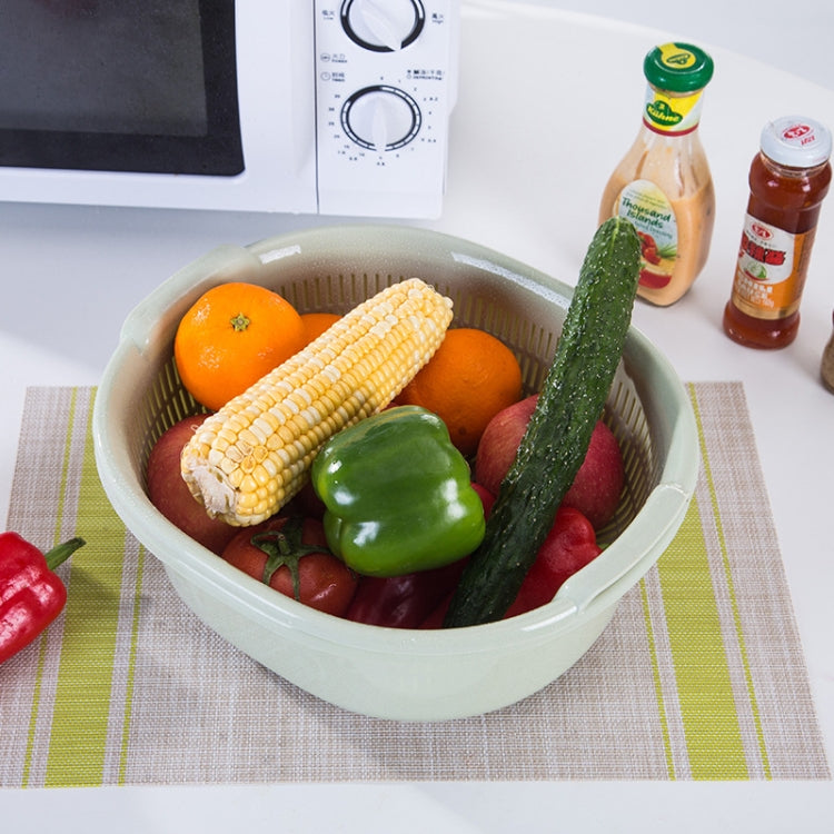 3 PCS Double-Layer Vegetable Washing & Draining Basket Kitchen Fruit & Vegetable Storage Basket