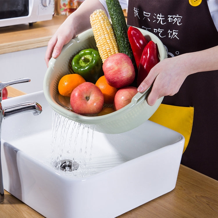 3 PCS Double-Layer Vegetable Washing & Draining Basket Kitchen Fruit & Vegetable Storage Basket