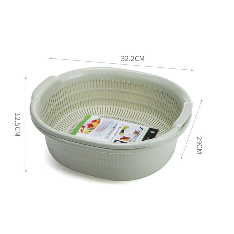 3 PCS Double-Layer Vegetable Washing & Draining Basket Kitchen Fruit & Vegetable Storage Basket