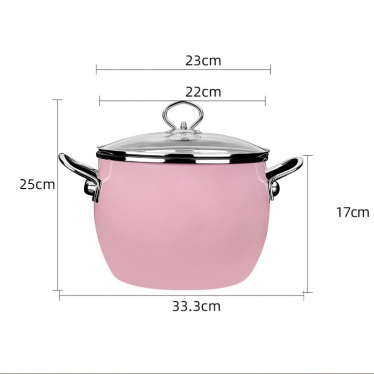 Enamel Soup Pot Uncoated Food Supplement Pot For Induction Cooker