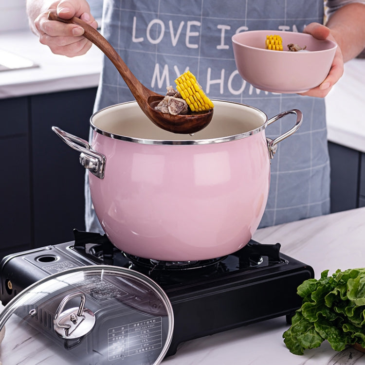 Enamel Soup Pot Uncoated Food Supplement Pot For Induction Cooker