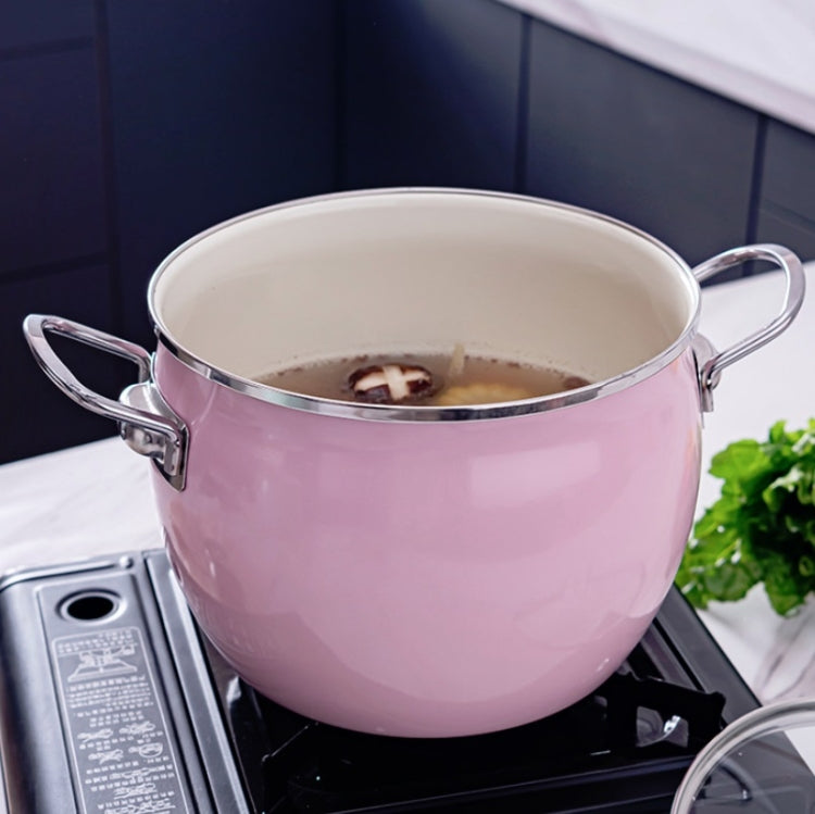 Enamel Soup Pot Uncoated Food Supplement Pot For Induction Cooker