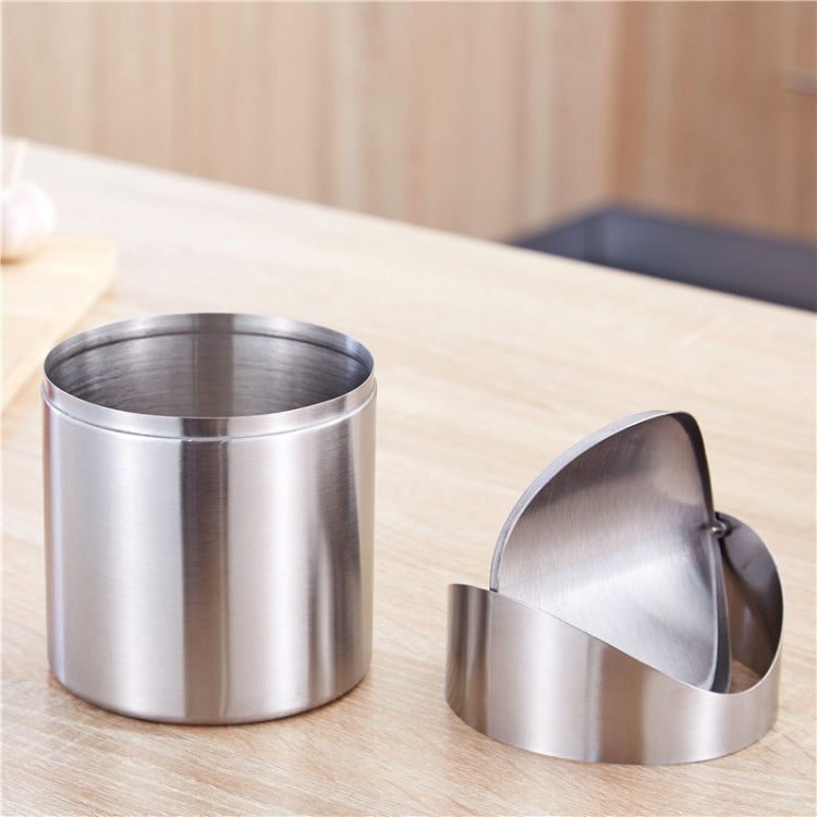 Stainless Steel Rocker Type Mini Ashtray Car Desktop Trash Can