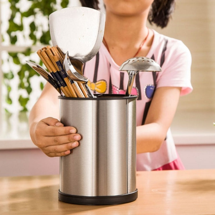 Stainless Steel Round Rotatable Chopsticks Cage Kitchen Tableware Storage Rack Chopstick Holder Drain Chopstick Holder