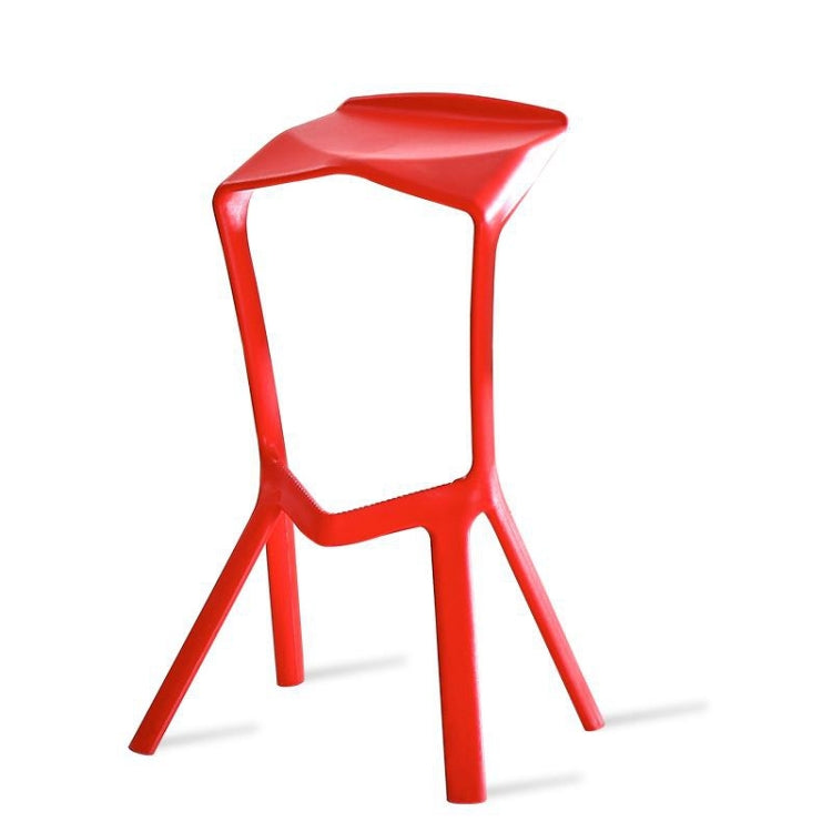 Simple Personality High Bar Stool Plastic Bar Chair Cafe Nordic Geometry Chair