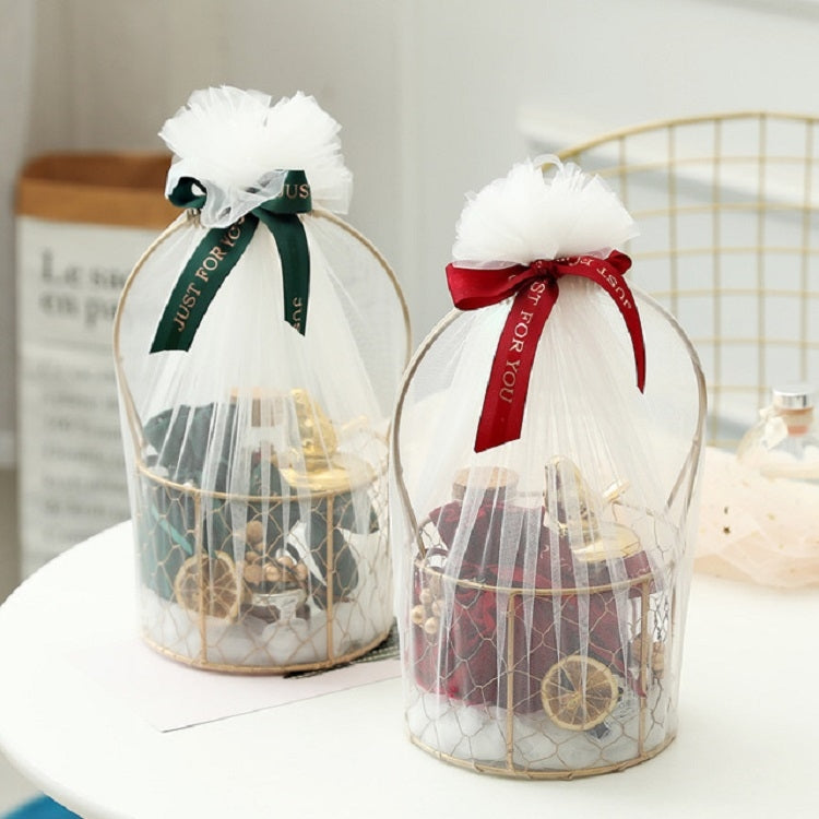 Creative Wedding Partner Hand Gift Box Wedding Candy Box Birthday Full Moon Gift Shopping Basket, Specification:With Yarn and Ribbon