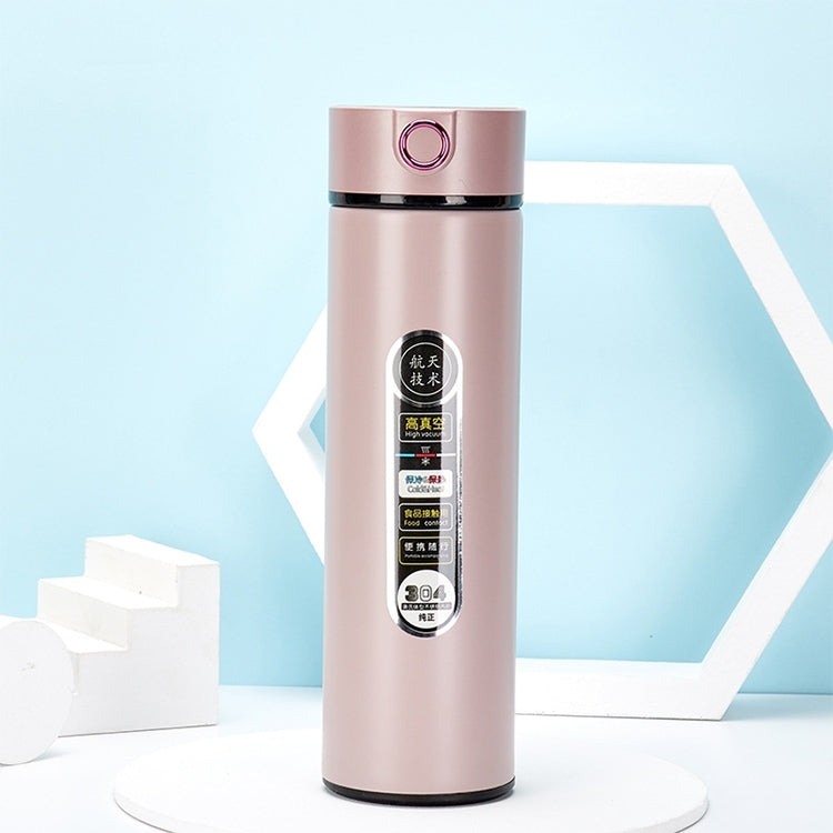 Stainless Steel Business Office Straight Cup Outdoor Portable Insulation Cup, Capacity: 500ml(Rose Gold)