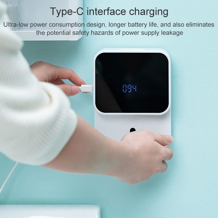 Wall-Mounted LED Smart Sensor Hand Washing Machine  Automatic Sensor Foam Soap Dispenser With Room Temperature Display Function