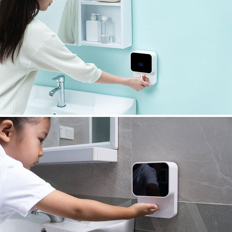 Wall-Mounted LED Smart Sensor Hand Washing Machine  Automatic Sensor Foam Soap Dispenser With Room Temperature Display Function