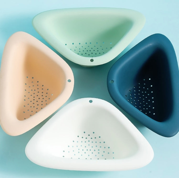 6 PCS Fruit Vegetable Cleaning Draining Triangle Storage Basket Sink Multifunctional Tableware Sponge Wipe Rack