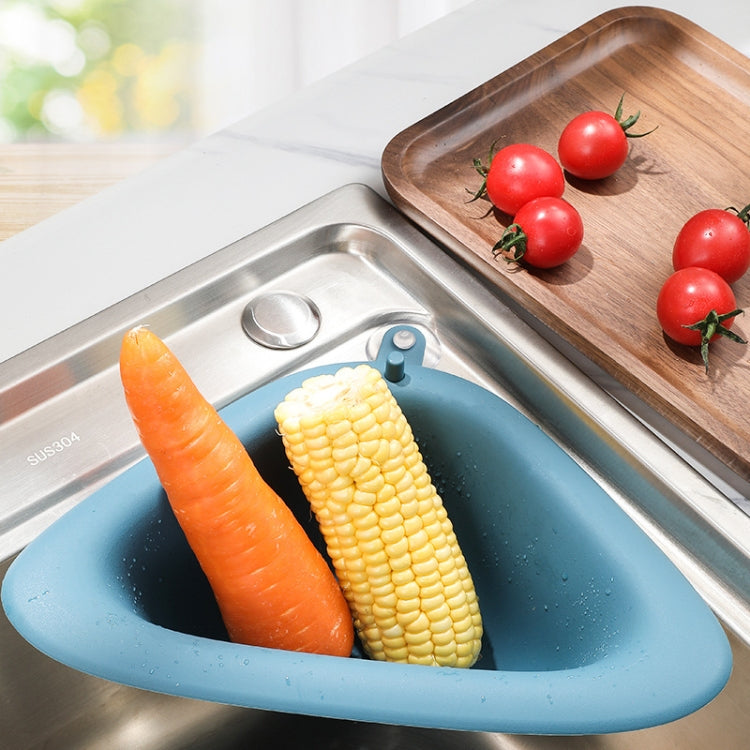6 PCS Fruit Vegetable Cleaning Draining Triangle Storage Basket Sink Multifunctional Tableware Sponge Wipe Rack