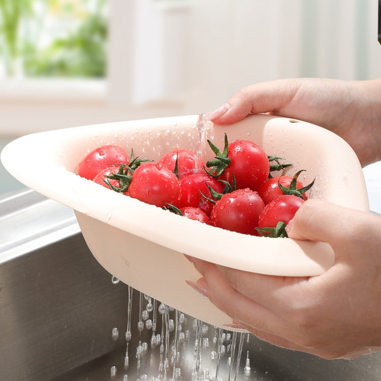 6 PCS Fruit Vegetable Cleaning Draining Triangle Storage Basket Sink Multifunctional Tableware Sponge Wipe Rack