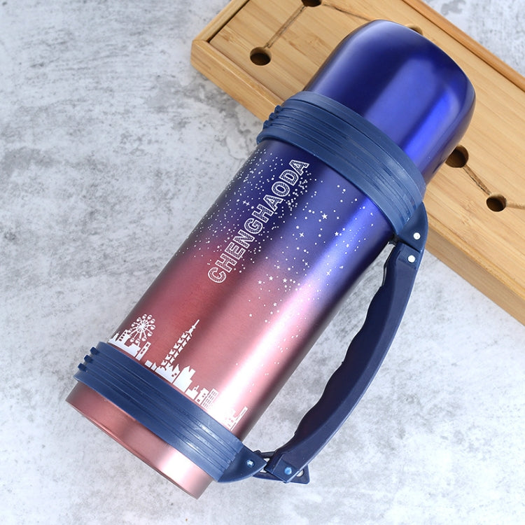 Stainless Steel Starry Sky Double-Layer Vacuum Flask Large Capacity Outdoor Sports Portable Travel Pot