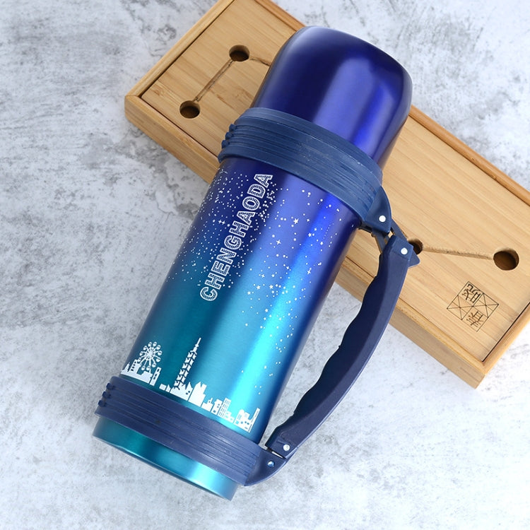 Stainless Steel Starry Sky Double-Layer Vacuum Flask Large Capacity Outdoor Sports Portable Travel Pot