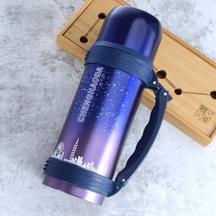 Stainless Steel Starry Sky Double-Layer Vacuum Flask Large Capacity Outdoor Sports Portable Travel Pot