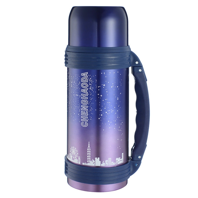 Stainless Steel Starry Sky Double-Layer Vacuum Flask Large Capacity Outdoor Sports Portable Travel Pot